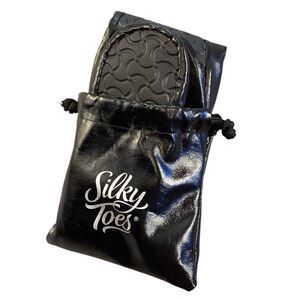 Silky Toes Black Foldable Flat Ballet Shoes Portable Travel Size Fits 7.5-8